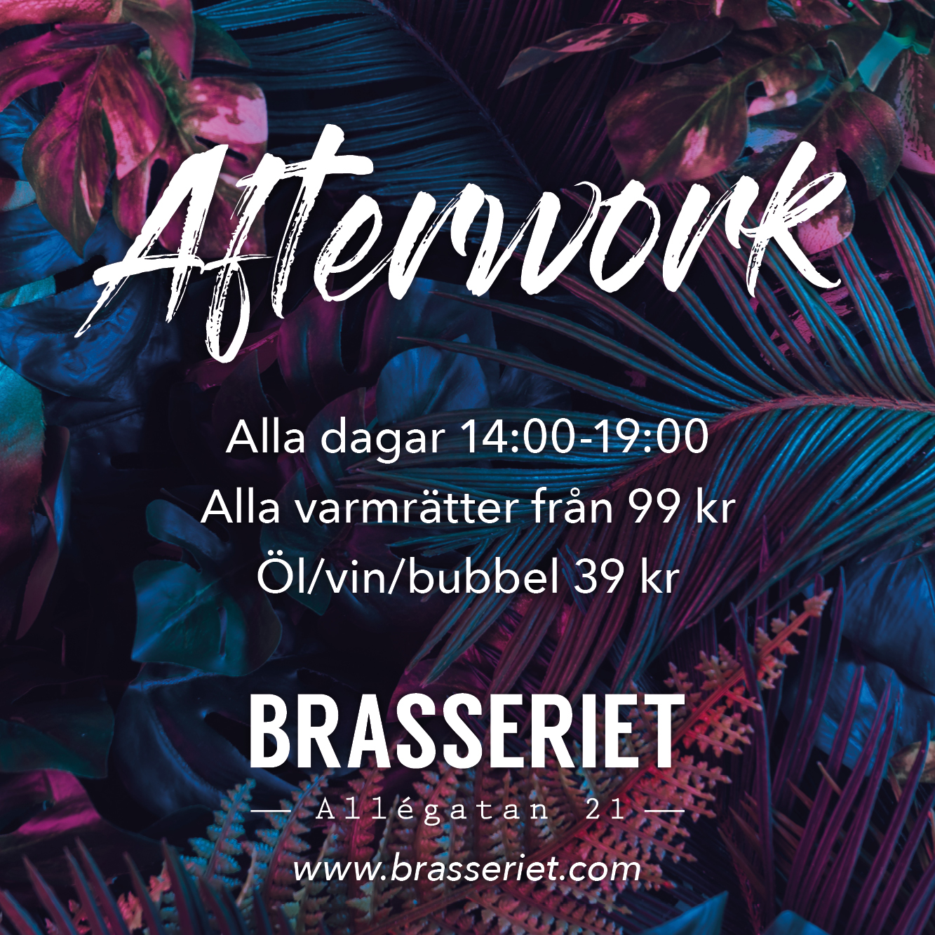 Fredagsafterwork på Brasseriet