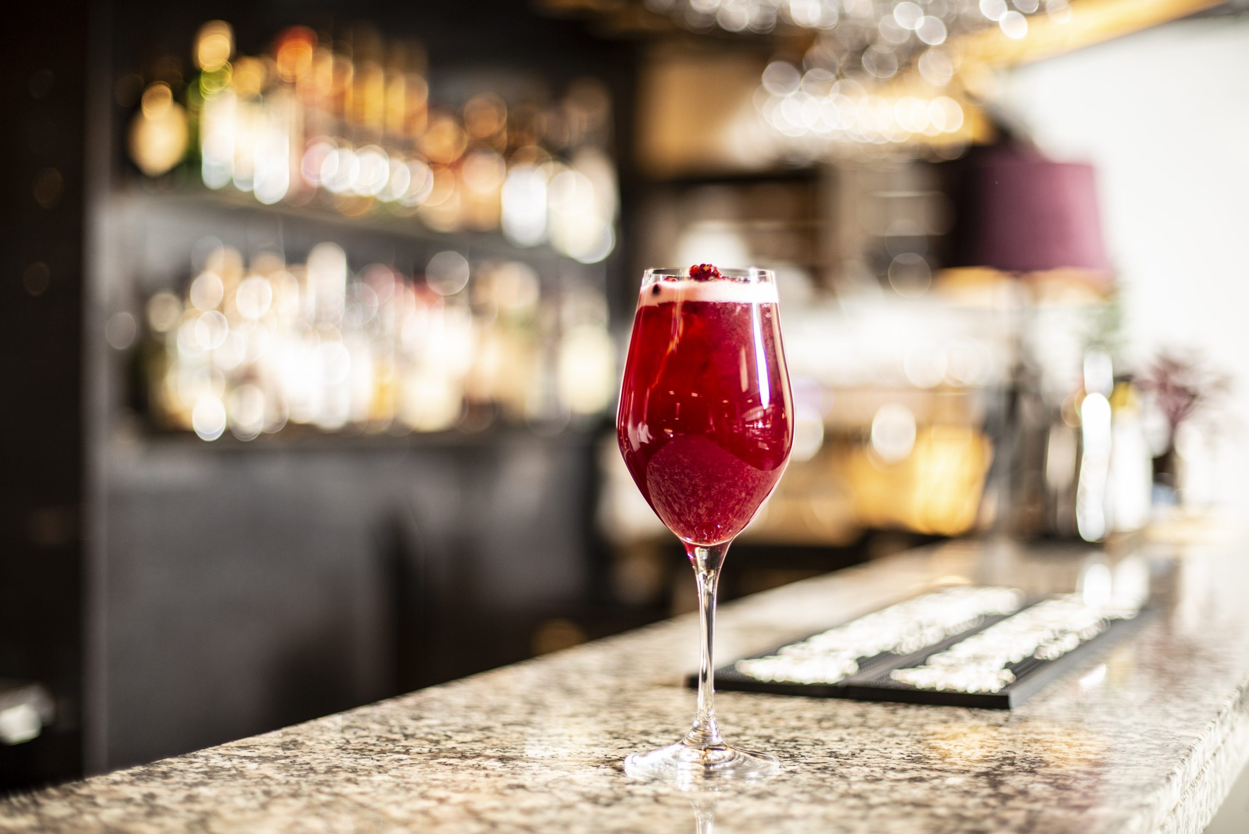 Stämningsfull interiör på Brasseriet Borås